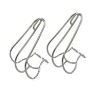 Paire Cale-Pieds Acier Inoxydable Chrome Taille Media Boucle mi-Talon PE60500 Mk