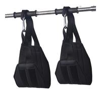 Paire, Ceinture Abdominale Suspendue de Musculation, Métal et Oxford | Élastique, Facile à Utiliser, pour Jambes et Bras, Bureau ou Salon, Noir, Soutien Stable