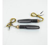 Paire clignotant séquentiel fumé LED orange OPM Troop pour moto café racer Neuf