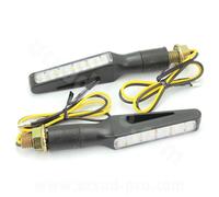 Paire Clignotants + Feux Diurnes à LED Séquentiels Progressifs Homologués Noirs