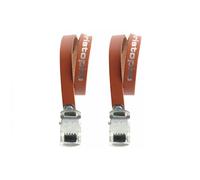 Zéfal - Courroies de cale-pied Christophe 516 - Cuir vintage marron foncé - Lot de 2 - Taille unique