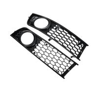 Paire couvercles phares antibrouillard pour Audi A4 B6 2001 - 2005, maille hexagonale en nid d'abeille, Grille ventilation ouverte 8E0807681