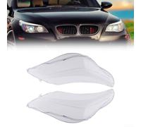 Paire Couvre Lentille Transparent PC Pour BMW pour e60 Paire | Transparent clair, améliore visibilité nocturne, compatible pour e60 E61, finition OEM, installation facile