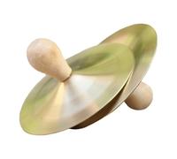 Paire Cymbales Cuivre - 9cm Cymbales Manches Bois | Instruments Percussion Maternelle | Accessoires 3 Phrases Éducation Musicale Rythme