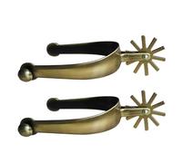 Paire d’éperons western pour bottes de cowboy, alliage bronze vintage avec engrenage, éperons d’équitation de 10,3 cm, contrôle précis, décoration rustique pour cavalier et style western