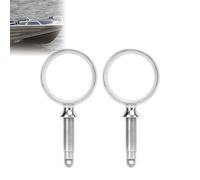 Paire D’Étriers D’Aviron Bateau En Acier Inoxydable 316, Diamètre Intérieur 2 Po (5,1 Cm), Finition Miroir