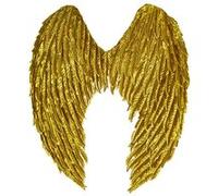 paire d'ailes ange glamour plumes 50x55cm or - boland 52884 Jaune