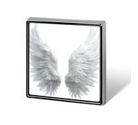 Paire d'ailes d'ange blanches pures unisexe broches et épingles carrées légères pour vêtements châle chapeau