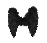 PAIRE D'AILES D'ANGE PLIÉES 50X50CM NOIR