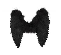 PAIRE D'AILES D'ANGE PLIÉES 50X50CM NOIR