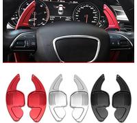 Paire d'aluminium Paddle Shift Shifter feuille d'extension noir/rouge/argent pour Audi A3 4 A5 A6 A7 A8 Q3 Q5 Q7 S4 S6 TT - Rouge