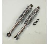 Paire D'amortisseur Arrière Réglable 340mm Chromé Rsm Pour Mobylette Cyclo Neuf