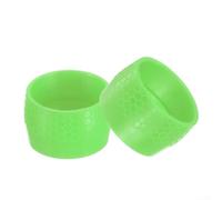 Paire d'anneaux de fixation pour guidon de vélo de route avec gel de silicone antidérapant et fixation par sangle (vert)