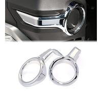 Paire d'anneaux de garniture de feux de brouillard en chrome brillant pour Hon.da GL1800 GL 1800 Gold Wing Goldwing 1800 2018-2022 Accessoires de moto Décoration Autocollants 1 paire 2019 2020 2021