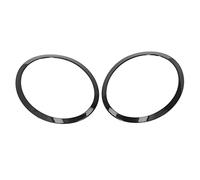 Paire d'anneaux de garniture de phare - Lunette gauche droite noir brillant - Compatible avec S Clubman R55, Hatchback R56, Convertible R57 (2007-2015) - Remplace OE 51137149905,