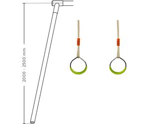 Paire d'anneaux en métal pour balançoire