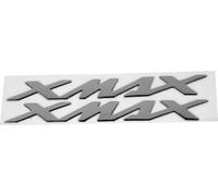 Paire d'autocollants d'emblème moto Décalcomanies 3D pour Xmax 125 250 400 (argent)