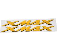 Paire d'autocollants d'emblème moto Décalcomanies 3D pour Xmax 125 250 400 (jaune)