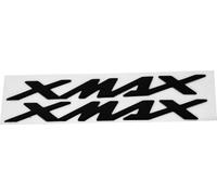 Paire d'autocollants d'emblème moto Décalcomanies 3D pour Xmax 125 250 400 (noir)