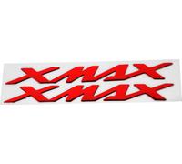 Paire d'autocollants d'emblème moto Décalcomanies 3D pour Xmax 125 250 400 (rouge)