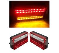 Paire de 12V LED Feux Arrière Multifonctions Universels Pour Camion Remorque Caravane 4 Fonctions Feu de Position Stop Clignotant Catadioptre