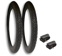 Paire de 2 1/4-17 compatibles avec Piaggio Ciao Pneus Pneus VINTAGE + 2 chambres à air TR4 moto