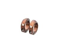 Paire de bagues serrage lock-on aluminium Sixpack Racing Marron