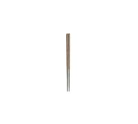 Paire de baguettes simples et exquises en acier inoxydable 304 antidérapantes et brûlantes - 26 cm par paire