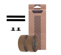 Paire de bandes antidérapantes et amortissantes pour guidon de vélo de route en polyuréthane et EVA (marron)