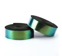 Paire de bandes réfléchissantes pour guidon de vélo de route Aurora - Polyuréthane EVA - Absorption des chocs - Caméléon - Couleur changeante - Vert