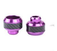 Paire de barres de protection antichoc pour motos et scooters électriques en alliage d'aluminium avec décoration en fibre de carbone pour la sécurité des roues (violet)