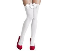 paire de bas nylon blanc noeud blanc femme - boland 02270 Blanc G