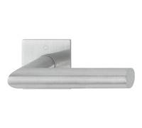 Paire de béquille sur rosace plate autocollante carrée Bec de cane Amsterdam Inox F69 - HOPPE - ROZ 3478448