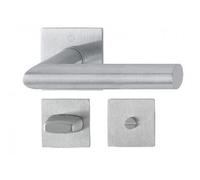 Paire de béquille sur rosace plate autocollante carrée Condamnation 7mm/35-45mm Amsterdam Inox F9 - HOPPE - 3807871 ROZ