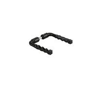 Paire de Béquilles Fil Torsadé pour Porte, Carré 7x70 mm, 2 Portées, Noir, Aluminium, Effet Fer Forgé, Installation Facile, Poignée de Porte Esthétique, pour Portes Jusqu'à 70 mm, THIRARD