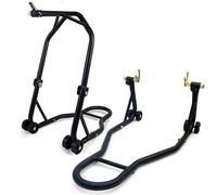 Paire de Béquilles lève-Moto Support Avant sous T de Fourche + arrière à fourches