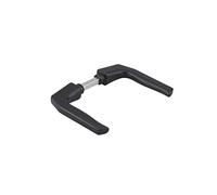 Paire de Béquilles pour Porte, Carré 8 mm, 1 Portée, Argent, Conçue pour Équiper Les Portes d'entrée Jusqu'à 70 mm d'épaisseur avec Serrure, Aluminium, Finition Noire, THIRARD