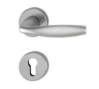 Hoppe Poignées sur rosaces New York 1810/42K/42KS Aluminium aspect inox Clé I