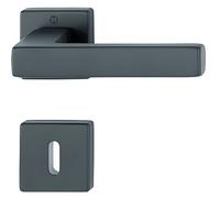 Paire de béquilles sur rosace Toulon - HOPPE - 1737/843K/843KS Noir mat - Clé L - 11637614