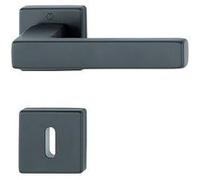 Paire de béquilles sur rosace Toulon - HOPPE - 1737/843K/843KS Noir mat - Clé L - 11637614 Noir G