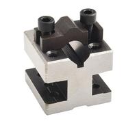 Paire de blocs de mise à la terre en V avec jeu de pinces pour mise à la terre en V. La forme en V est centrale. Contenu de l'emballage : bloc en forme de V Note 1 conçu pour une utilisation durable