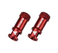 Paire de bouchons demonte obus granite design juicy nipple presta rouge