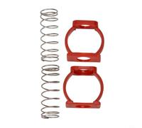 Paire de boucles de serrage à ressort pour vélos Brompton conçues pour sécuriser le mécanisme de pliage et améliorer la stabilité structurelle (rouge)