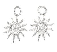 Paire de boucles d'oreilles créoles en acier inoxydable 304 argenté