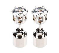 Paire de boucles d'oreilles lumineuses en acier inoxydable avec 1 couronne d'oreille LED pour pendentif conversation, cœur, taille unique, Métal, Pas de pierre précieuse