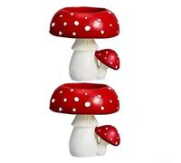 Paire de bougeoirs fantaisistes en résine en forme de champignon pour décoration intérieure et extérieure, améliorant l'ambiance et l'attrait artistique dans les espaces de la maison