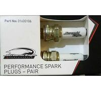 Paire de bougies Screamin Eagle Gold 31600106 High Performance pour Compatible avec HARLEY Sportster Forty Eight Iron Nightster Custom Low Dyna Glide Street Bob Softail Fat Boy Electra Glide Road...