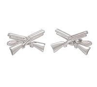 Paire de boutons de manchette fusil de chasse présentés dans une boîte à boutons de manchette GS, Argenté., taille unique