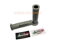 Domino Poignée en caoutchouc Offroad XM2 Super Soft Droite 22 mm 126 mm Grise Ouverte
