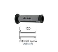 PAIRE DE BOUTONS GUIDON DOMINO MOTO ARGENT/ANTHRACITE UNIVERSELS